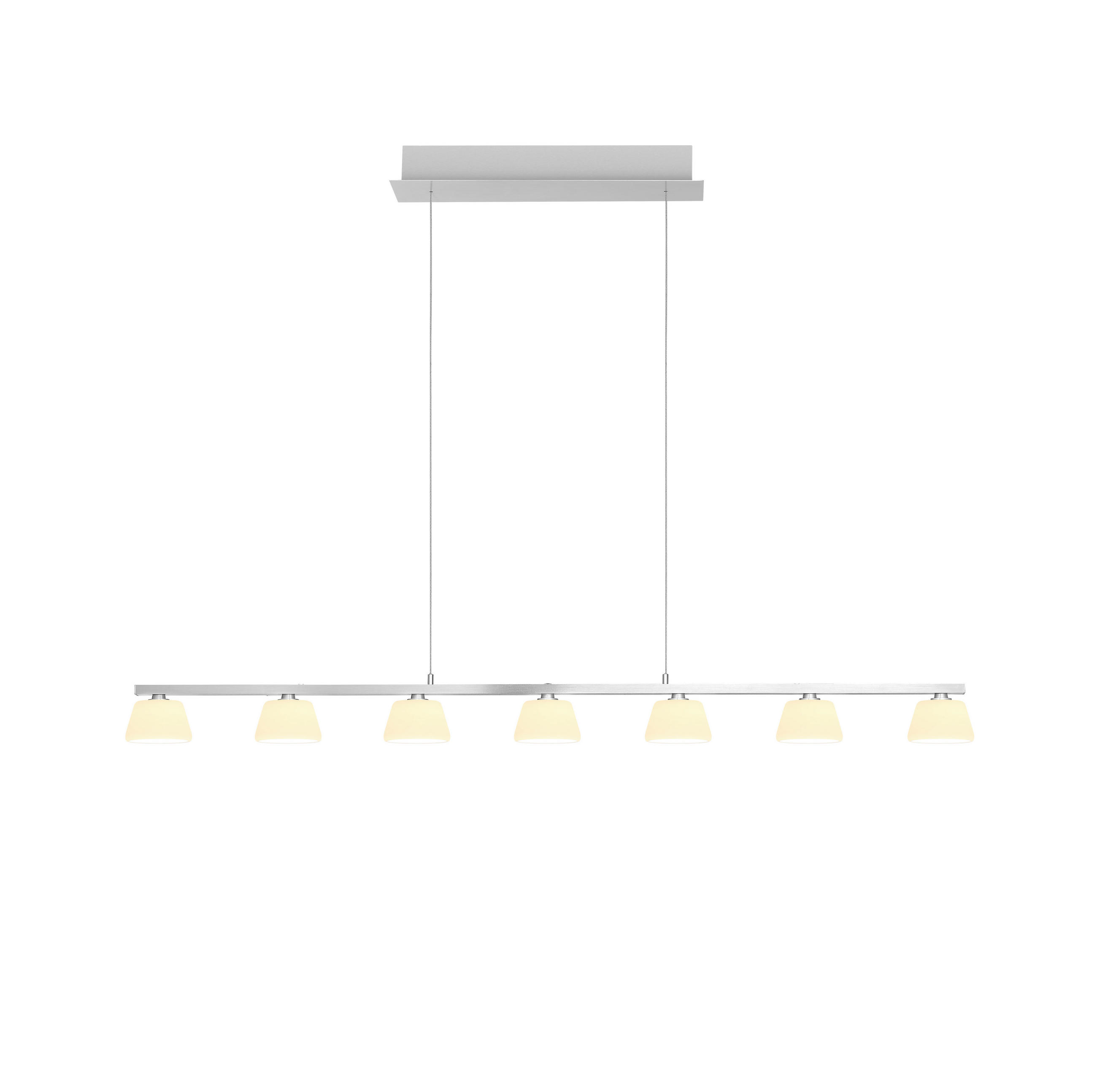 LED-PENDELLEUCHTE 122/5,5/60-180 cm  - Alufarben, Design, Metall (122/5,5/60-180cm) - Hell