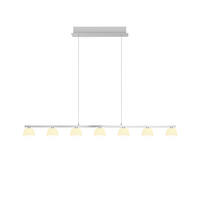 LED-PENDELLEUCHTE 122/5,5/60-180 cm  - Alufarben, Design, Metall (122/5,5/60-180cm) - Hell