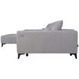 ECKSOFA  in Chenille Hellgrau  222/279 cm  - Hellgrau/Schwarz, KONVENTIONELL, Kunststoff/Textil (222/279cm) - Hom`in