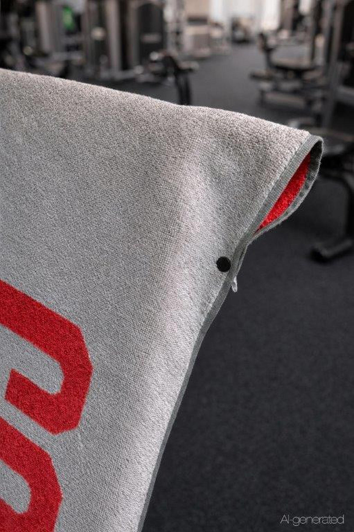 RUČNIK ZA TUŠIRANJE 130/50 cm  siva, crvena   Fitnesstuch  - siva/crvena, Konvencionalno, tekstil (130/50cm) - Cawoe