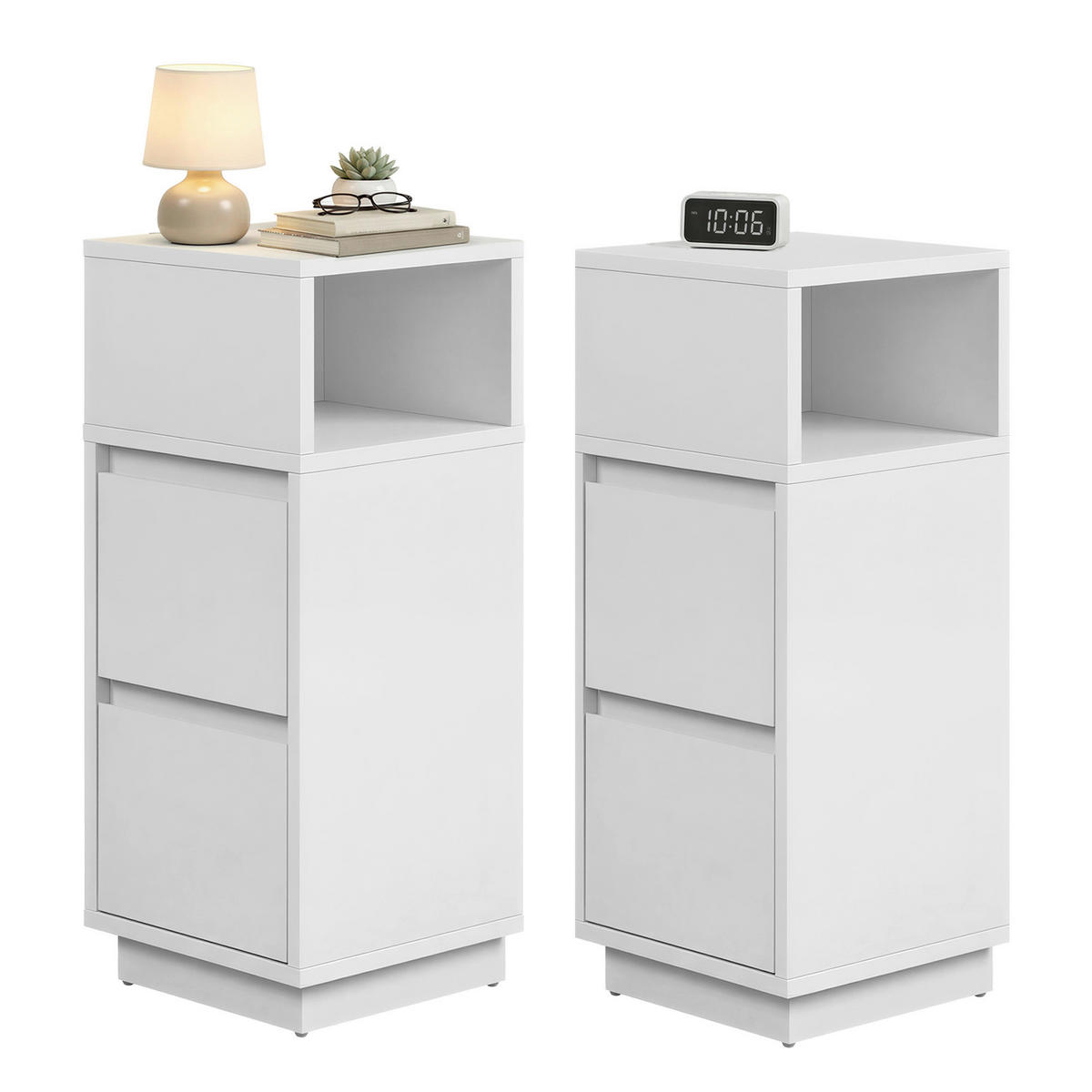 NACHTSCHRANKSET 25/65/30 cm  - Weiß, KONVENTIONELL, Holzwerkstoff (25/65/30cm) - Boxxx