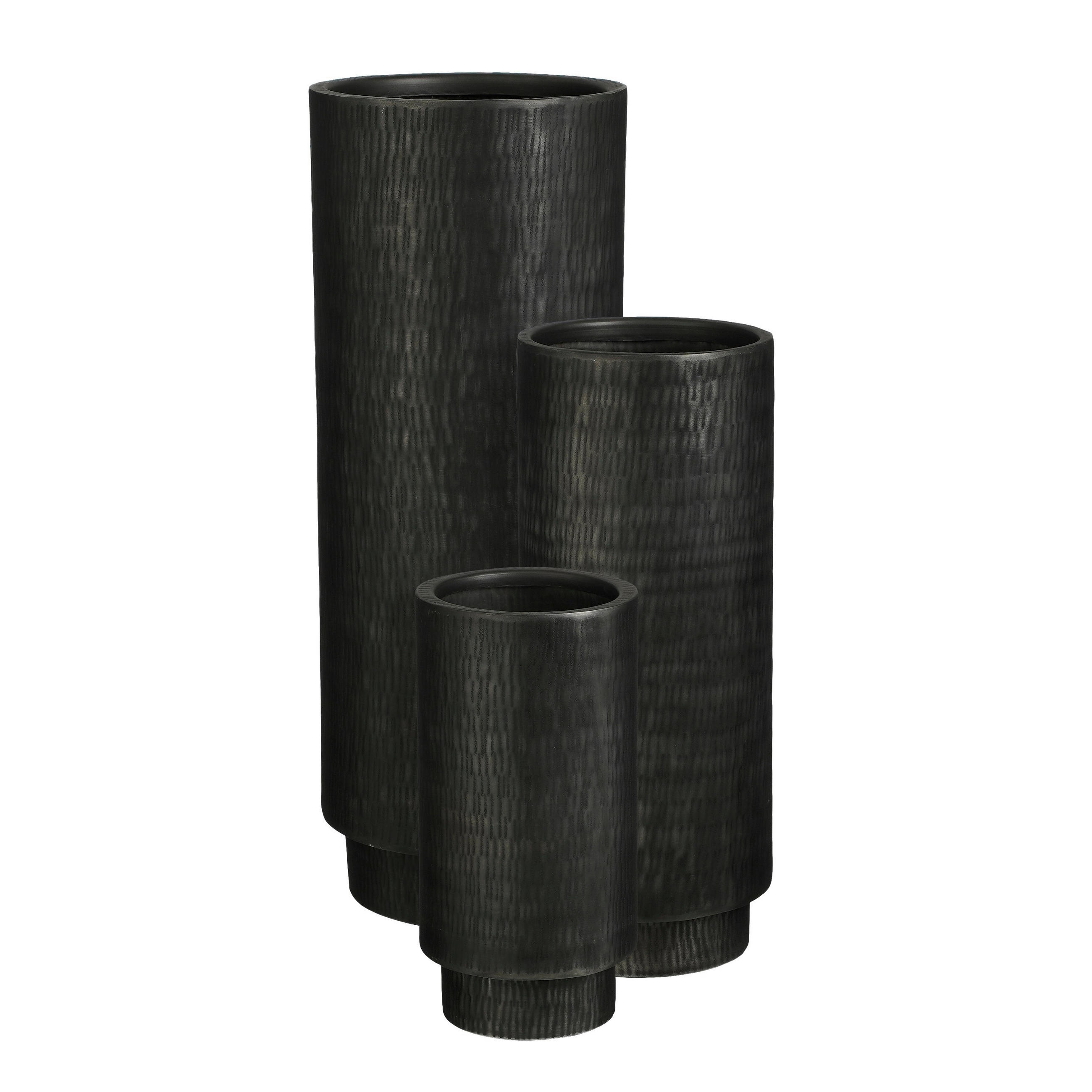 CVETLIČNI LONEC - siva, Basics, kovina (49,5/25,5cm)