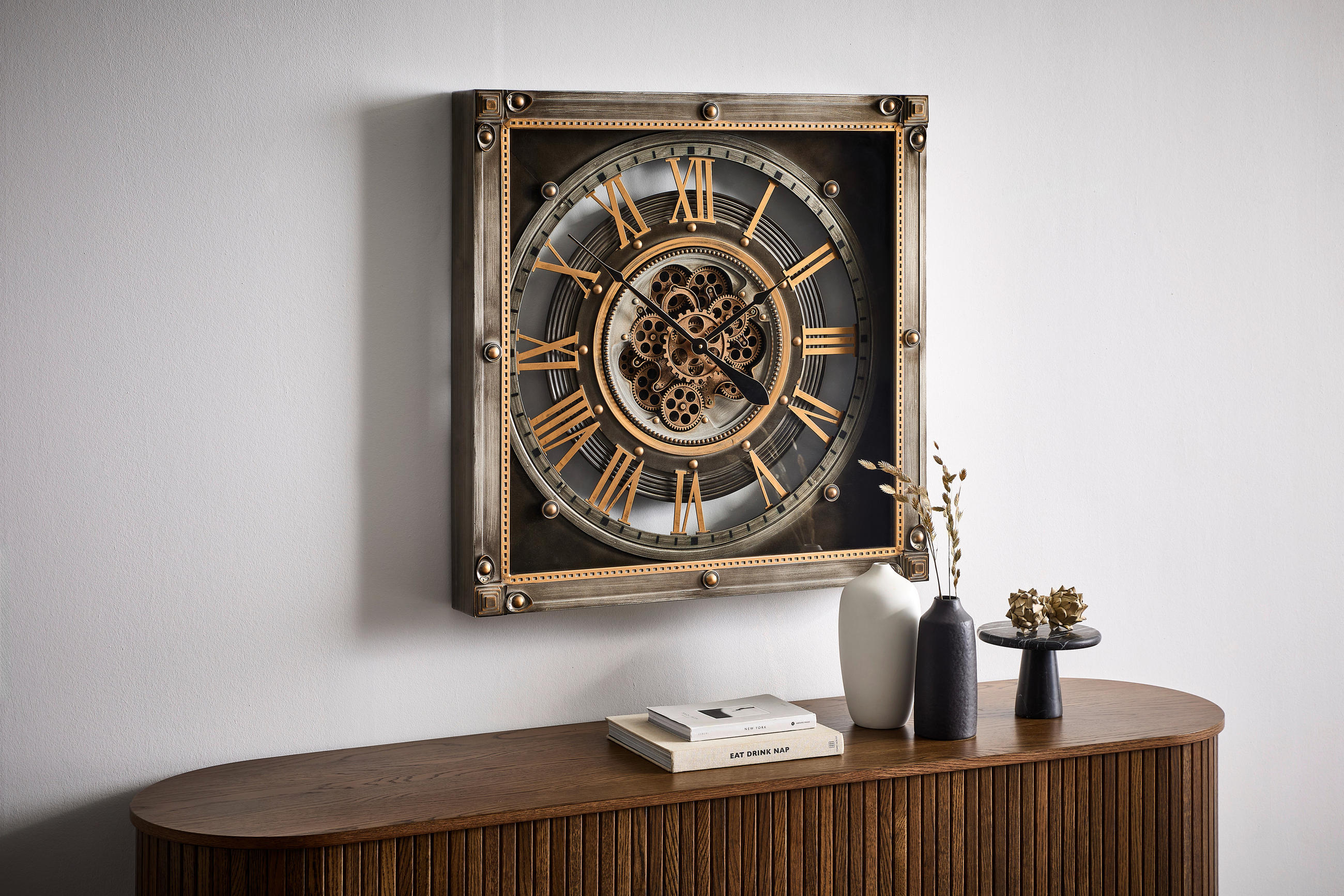 WANDUHR  Bronzefarben  - Bronzefarben, Trend, Glas/Kunststoff (80/11/80cm) - Landscape