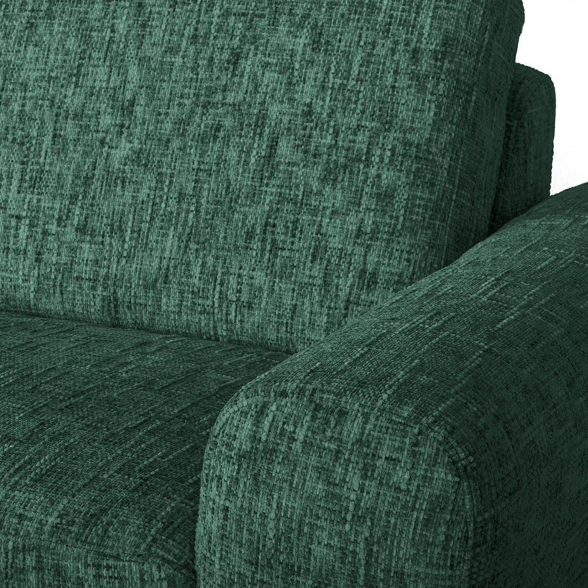 3-SITZER-SOFA Webstoff Grün  - Schwarz/Grün, Design, Textil/Metall (187/85/92cm) - Livetastic