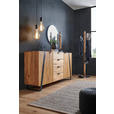 SIDEBOARD in 172,8/90,6/43 cm - Eichefarben/Schwarz, Trend, Holz/Metall (172,8/90,6/43cm) - Landscape