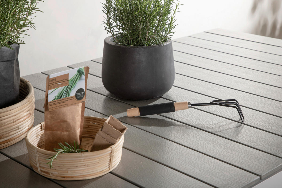 GARTENTISCH Metall Grau, Weiß rechteckig  - Weiß/Grau, KONVENTIONELL, Metall (229/100/75cm) - Gardenson