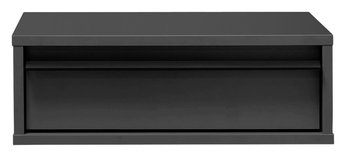 NACHTKÄSTCHEN 50/17/34 cm  in Graphitfarben  - Schwarz/Graphitfarben, KONVENTIONELL, Holzwerkstoff/Metall (50/17/34cm) - Chameo