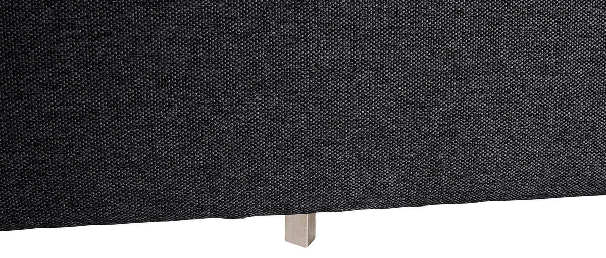 ECKSCHLAFSOFA inkl. Hocker  mit Schlafen auf Sitzhöhe Flachgewebe Graphitfarben  - Eschefarben/Graphitfarben, MODERN, Holz/Textil (223/152cm) - Max Winzer
