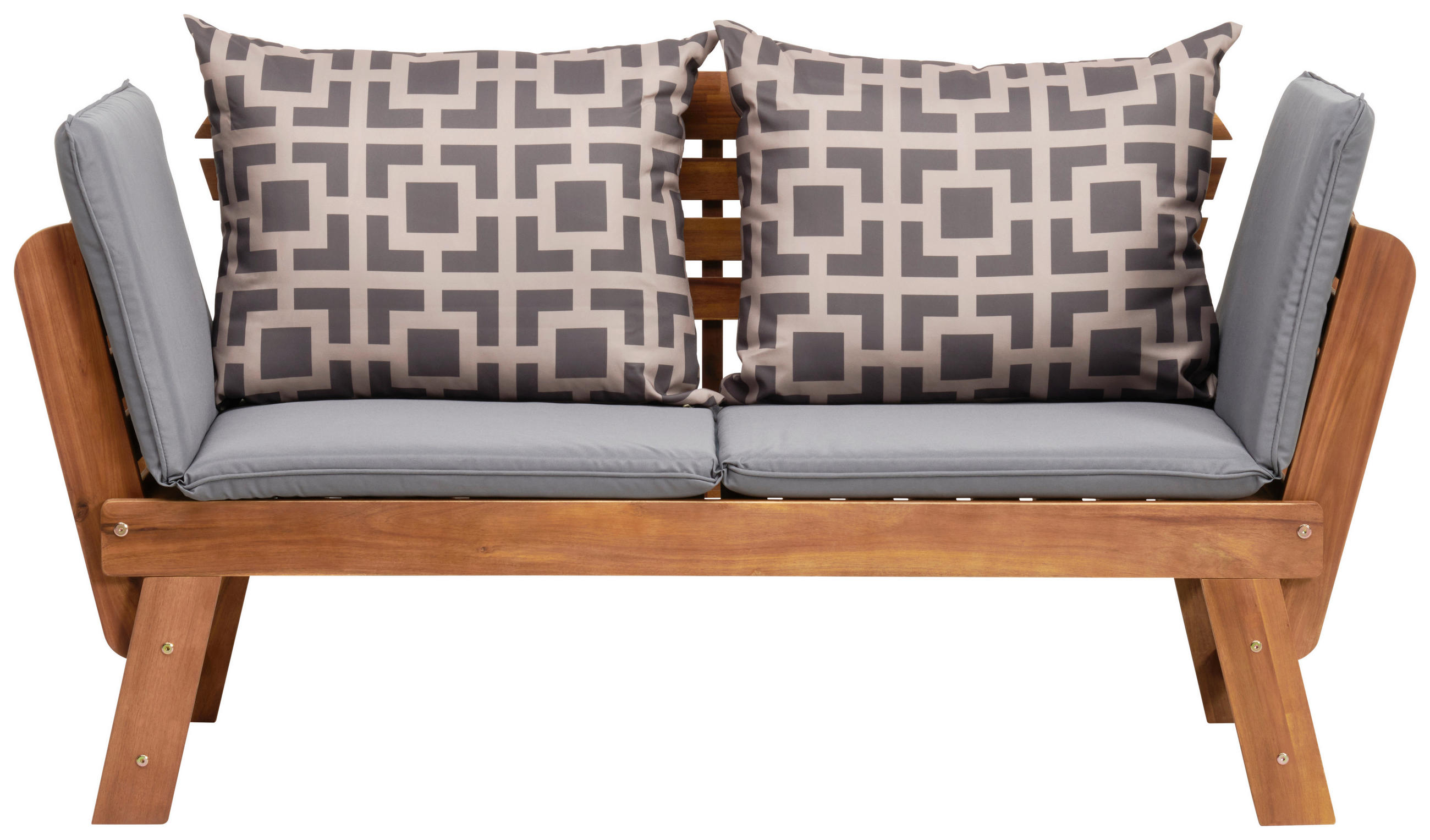 GARTENBANK 75/190/67 cm  in Grau, Akaziefarben  - Grau/Akaziefarben, Design, Holz/Textil (75/190/67cm) - Ambia Garden