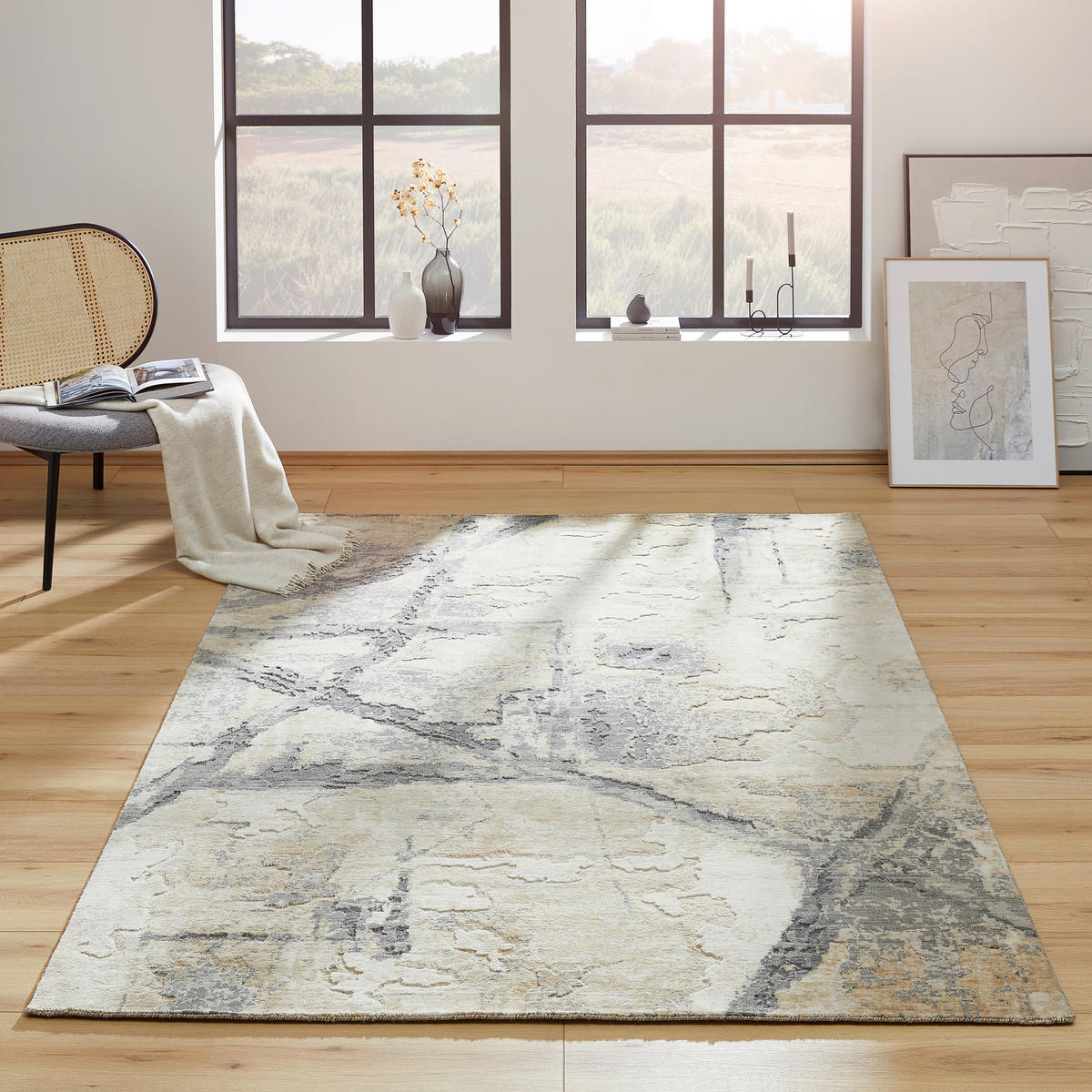 ORIENTTEPPICH 60/90 cm Beige  - Beige, Design, Kunststoff/Textil (60/90cm) - Cazaris
