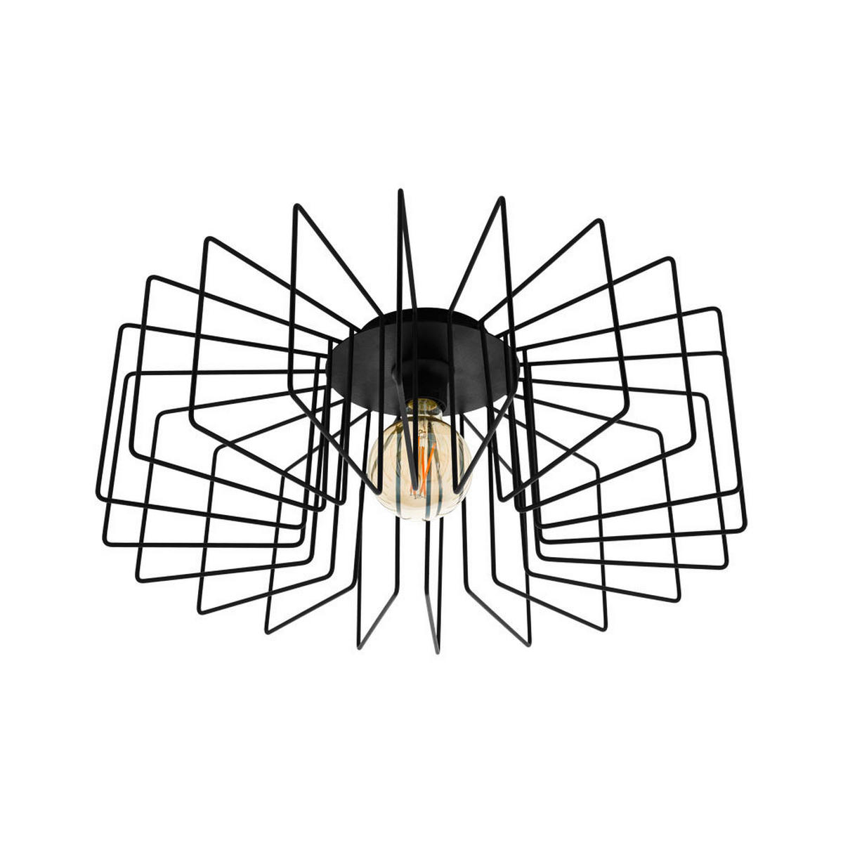 STROPNÍ SVÍTIDLO, 56/21,5 cm  - černá, Lifestyle, kov (56/21,5cm) - Eglo