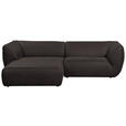 ECKSOFA in Lederlook Graphitfarben  - Schwarz/Graphitfarben, KONVENTIONELL, Kunststoff/Textil (175/278cm) - Carryhome