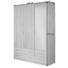 DREHTÜRENSCHRANK in Eichefarben - Eichefarben/Silberfarben, Design, Holzwerkstoff/Kunststoff (136/197/54cm) - Carryhome DREHTÜRENSCHRANK in Eichefarben - Eichefarben/Silberfarben, Design, Holzwerkstoff/Kunststoff (136/197/54cm) - Carryhome