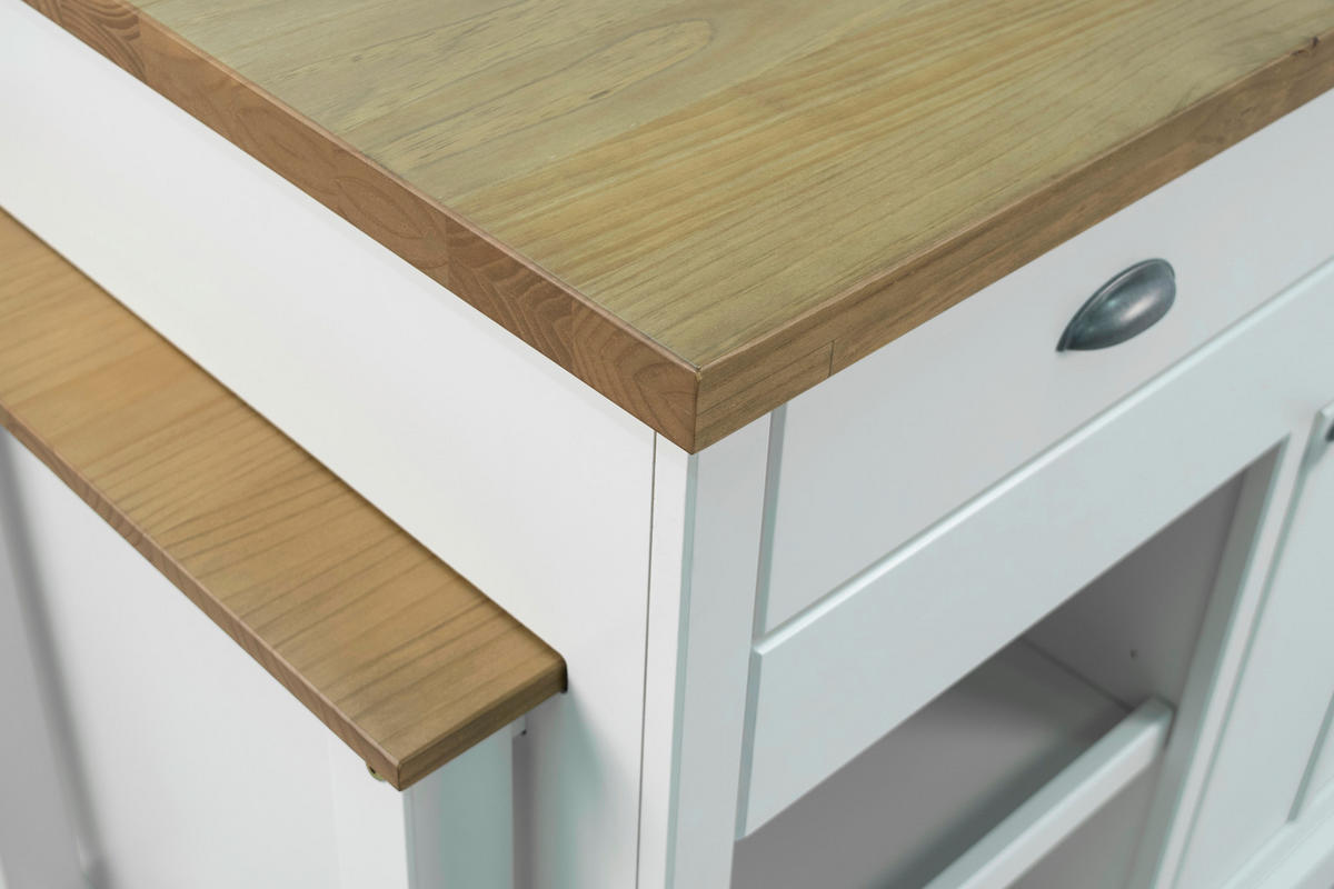 BAR in  - Weiss/Eichefarben, Design, Holz/Holzwerkstoff (103,8/97/76,5cm) - Livetastic