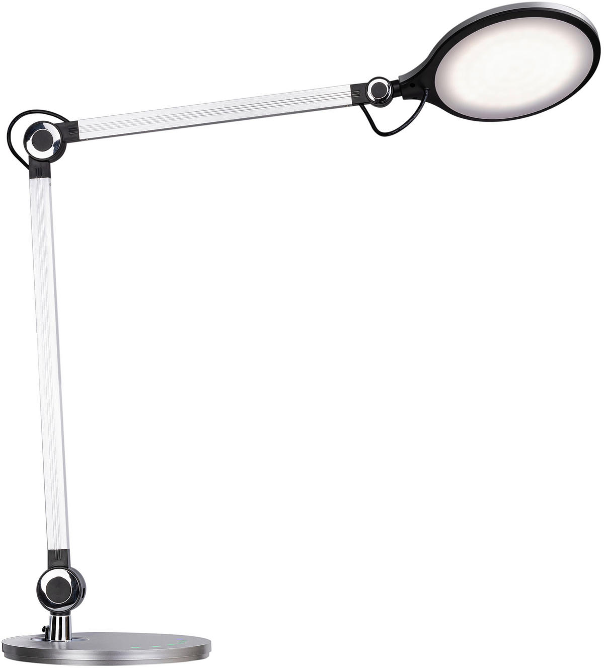 LED-SCHREIBTISCHLEUCHTE Straight 20/49/20 cm   - Silberfarben, Basics, Kunststoff (20/49/20cm) - Novel