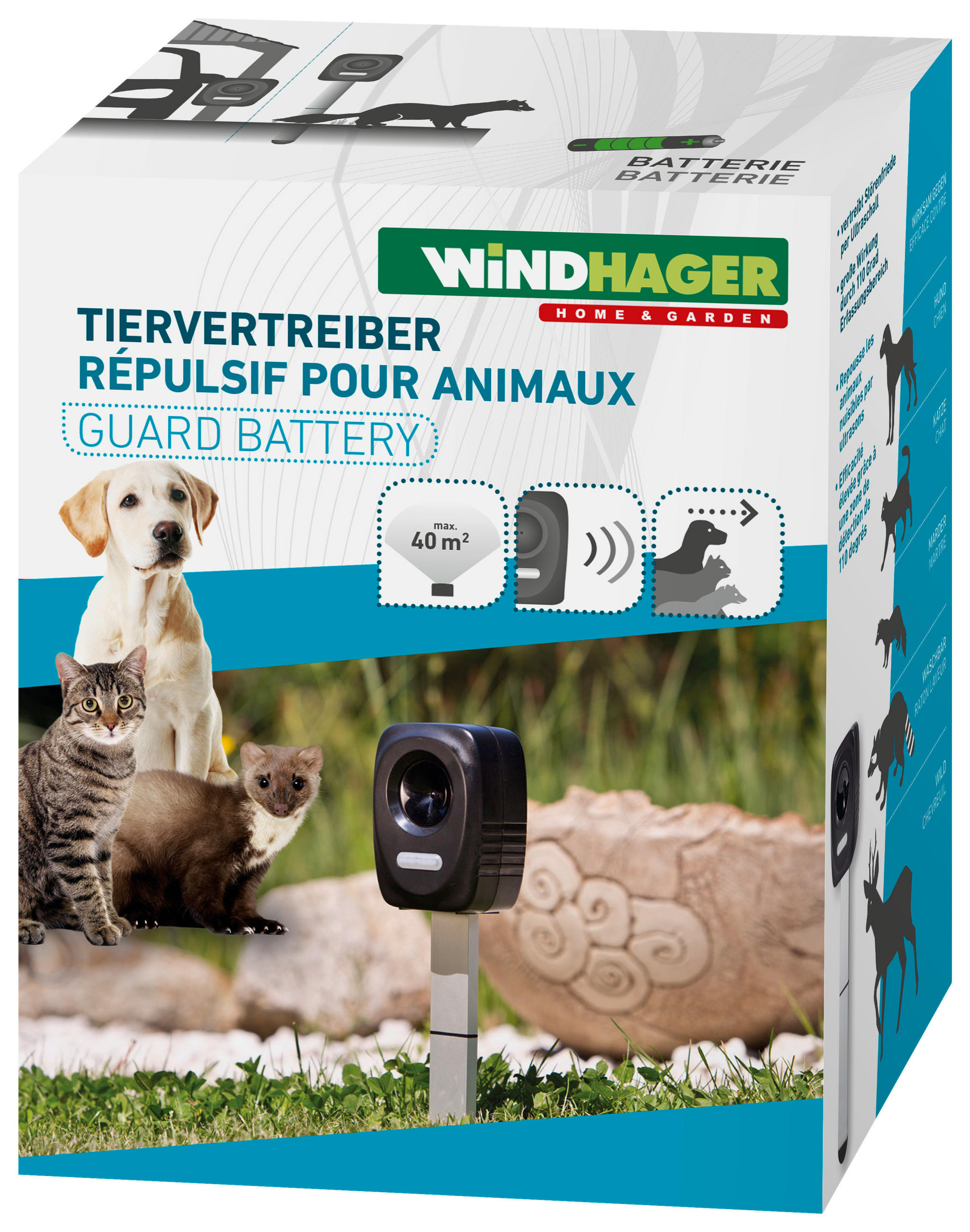 TIERVERTREIBER - Schwarz, Basics, Kunststoff (5,3/8/11,5cm)