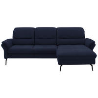 ECKSOFA in Flachgewebe Blau  - Blau/Schwarz, Konventionell, Textil/Metall (260/181cm) - Beldomo Speed