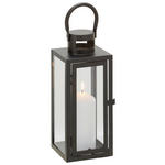 LATERNE - Schwarz, Basics, Glas/Metall (11,5/30/12,5cm) - Ambia Home