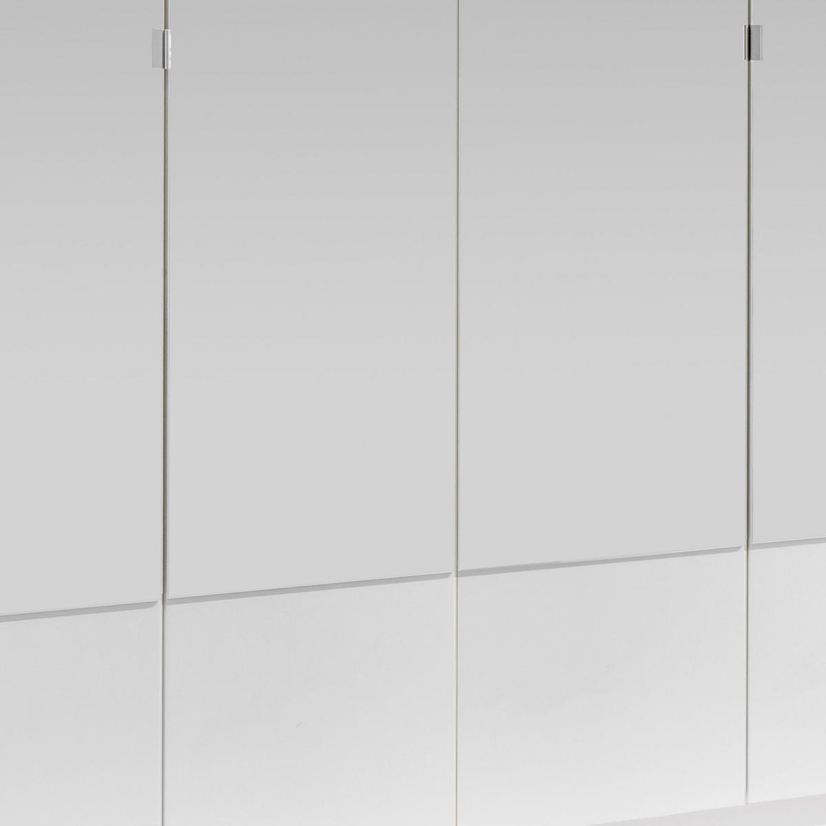 DREHTÜRENSCHRANK in Weiss  - Weiss/Alufarben, Konventionell, Glas/Holzwerkstoff (180/199/58cm) - MID.YOU