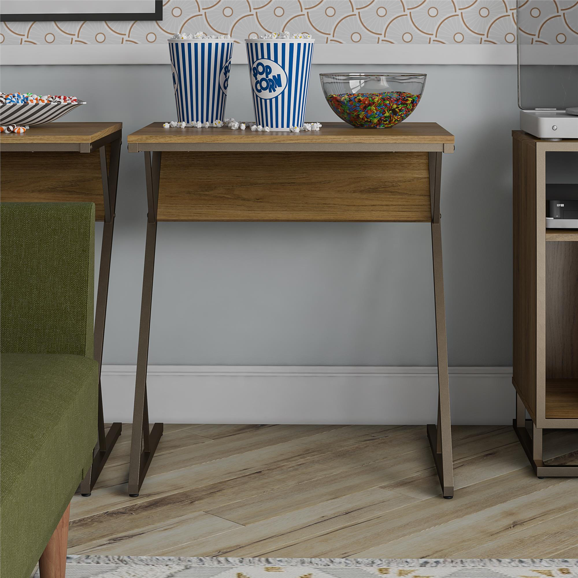 SCHREIBTISCH 64/72/49 cm  in Messingfarben, Walnussfarben  - Messingfarben/Walnussfarben, Design, Holzwerkstoff (64/72/49cm) - MID.YOU