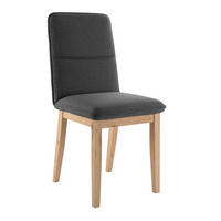 STUHL   Webstoff  - Eichefarben/Anthrazit, KONVENTIONELL, Holz/Textil (47/91/44cm) - Livetastic