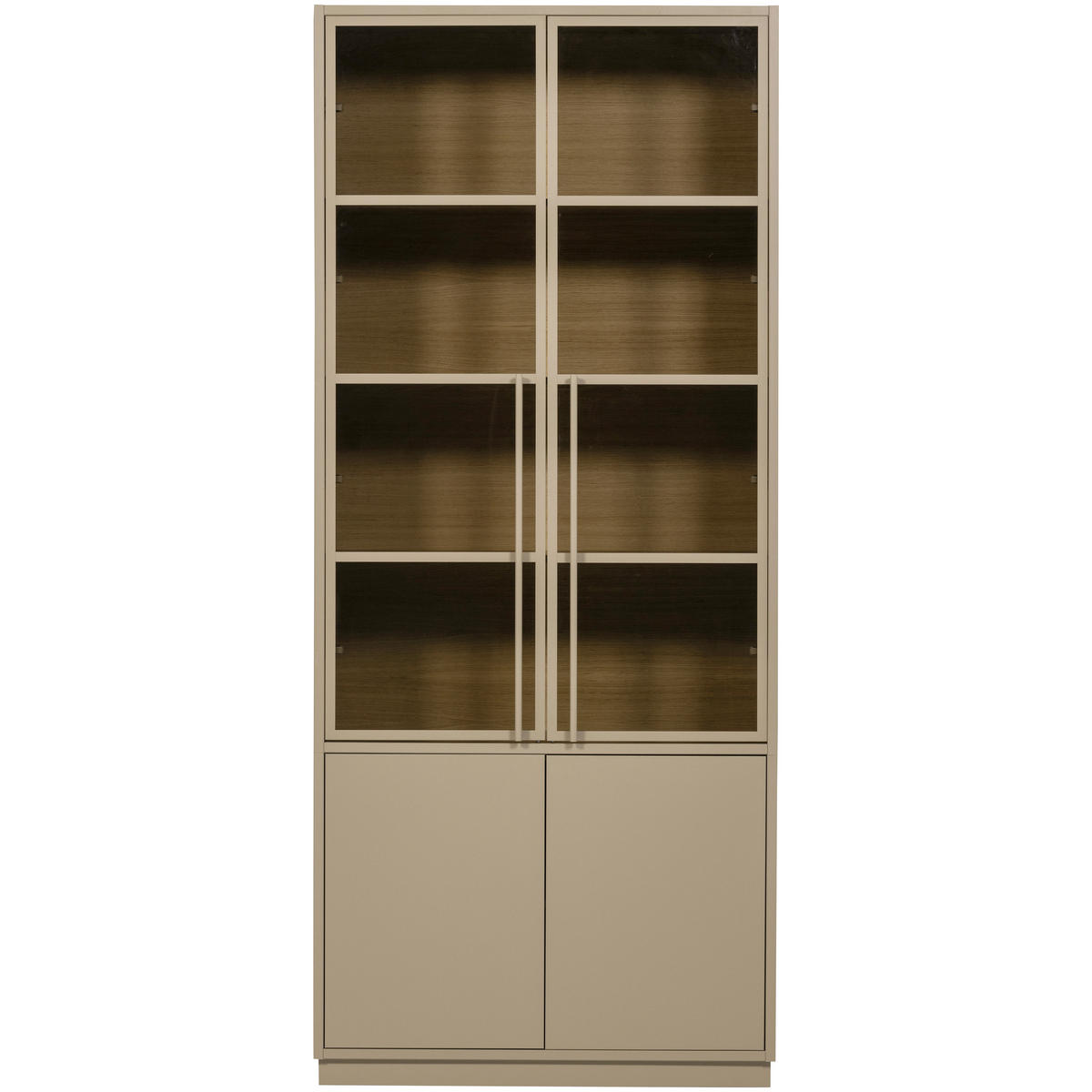 REGAL  101/236/40 cm Schlammfarben  - Schlammfarben, Design, Glas/Holz (101/236/40cm) - Livetastic