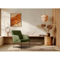 SESSEL in Chenille Grün  - Schwarz/Grün, Design, Textil/Metall (67/87/74cm) - Livetastic