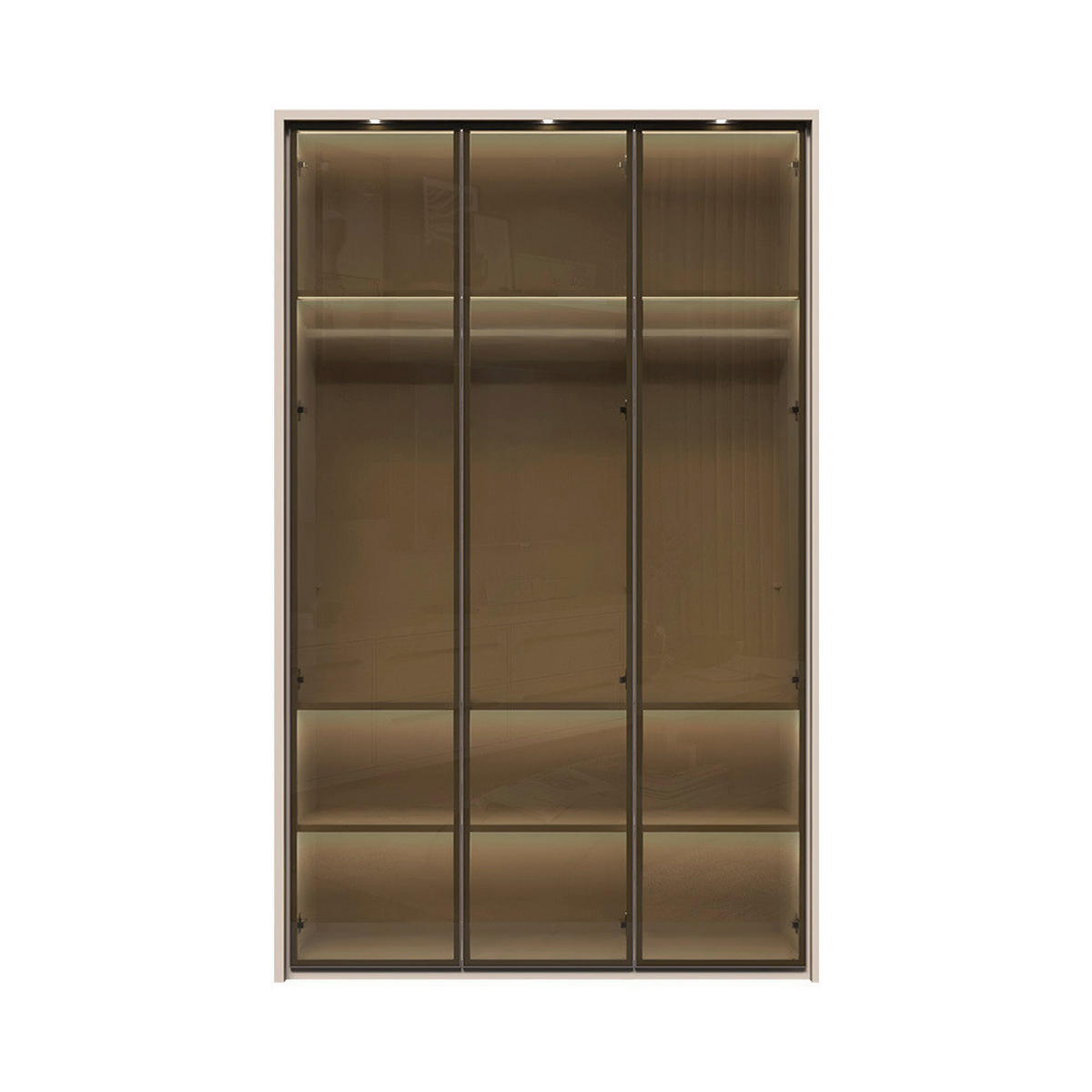 ORMAR SA KLASIČNIM VRATIMA  142/226/60 cm  - Dizajnerski, staklo/metal (142/226/60cm)