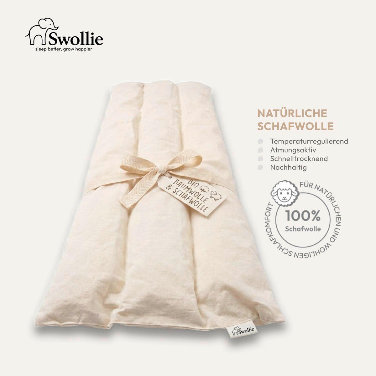 FEDERWIEGE   - Grau, Basics, Textil (51/72/140cm)