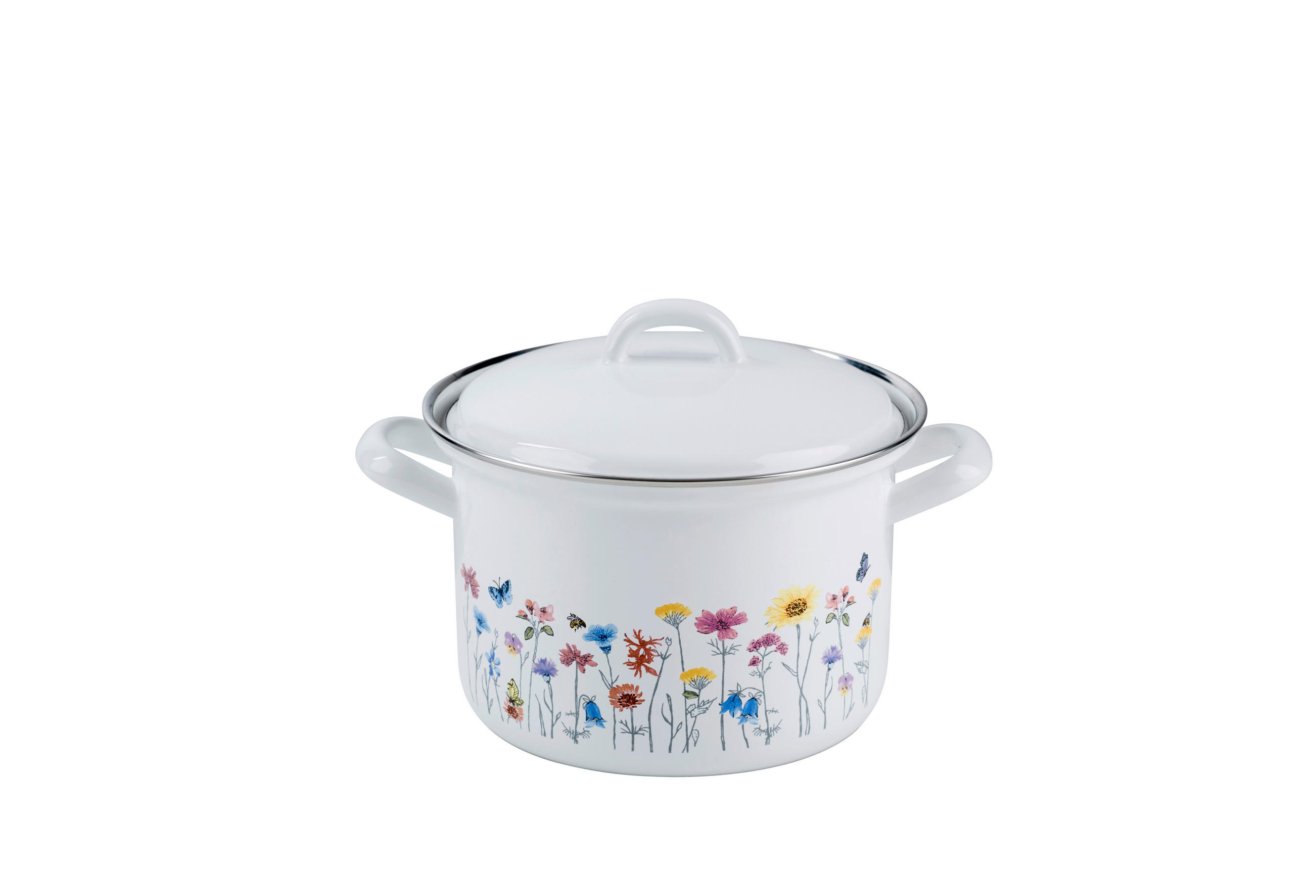 FLEISCHTOPF Flora 1 l  - Weiß, LIFESTYLE, Metall (14/10,9cm) - Riess