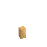 ANSTELLCONTAINER 40/74,8/42 cm  - Buchefarben/Alufarben, KONVENTIONELL, Holzwerkstoff/Metall (40/74,8/42cm) - Venda