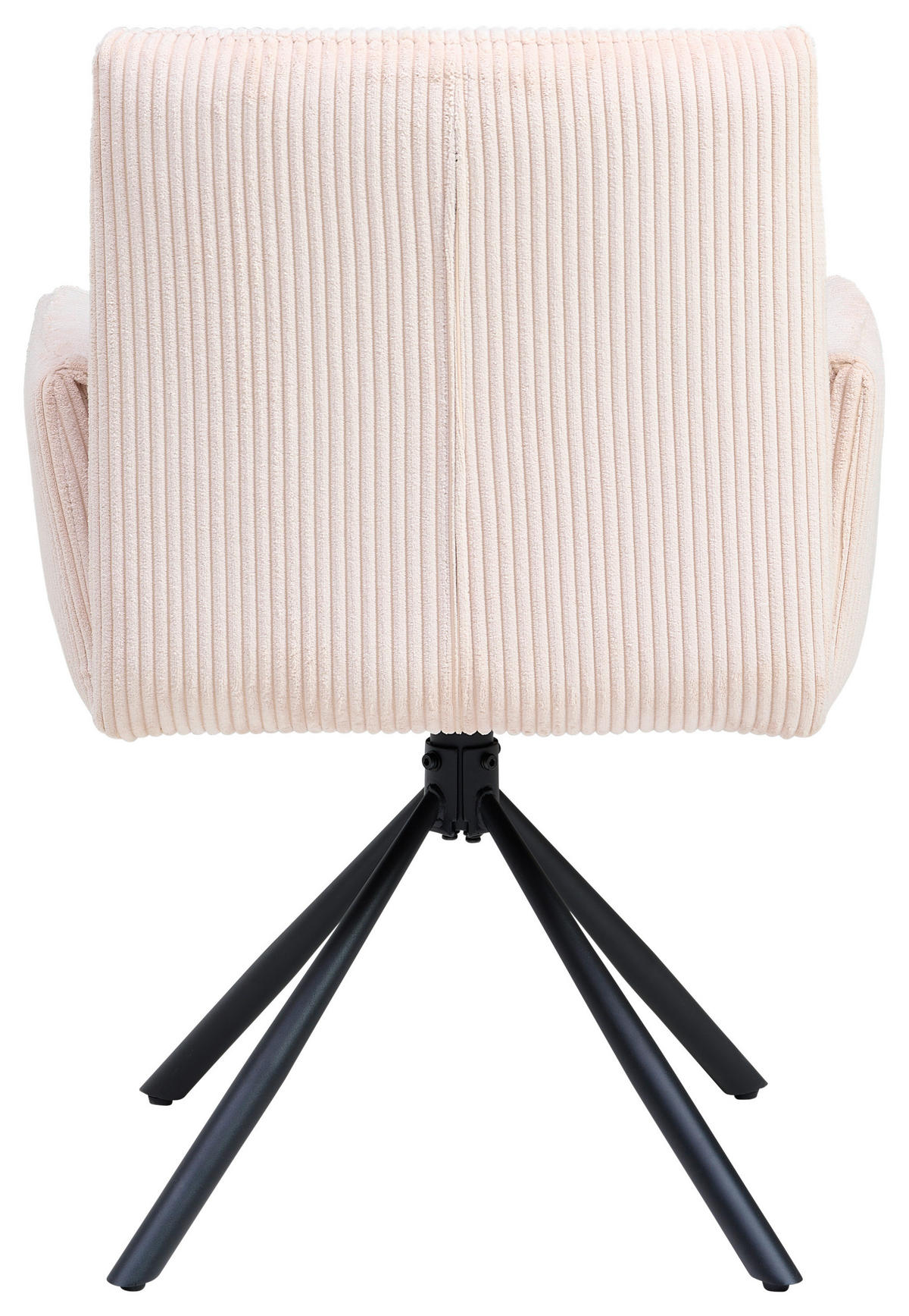 ARMLEHNSTUHL  in Eisen Cord  - Creme/Schwarz, MODERN, Textil/Metall (65/90/62cm) - MID.YOU