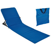 STRANDLIEGE Stahl pulverbeschichtet Polyvinylchlorid (PVC), Schaumstoff Blau - Blau, Basics, Kunststoff/Metall (145/47/52cm)