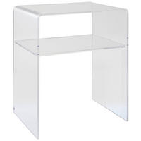 ODKLÁDACÍ STOLEK, čiré - čiré, Design, plast (50/38/60cm) - Xora