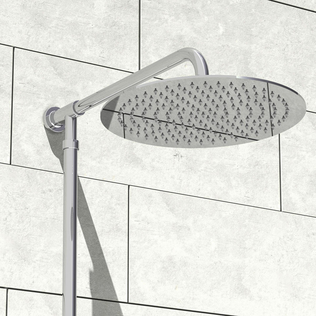 DUSCHKOPF   - Chromfarben, Design, Metall (30/5,5/30cm) - Schütte