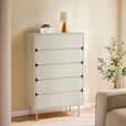 HIGHBOARD  in 80/128/40 cm  - Seidengrau, Design, Holzwerkstoff/Metall (80/128/40cm) - Xora