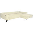 ECKSOFA  in Chenille Creme  279/222 cm  - Creme/Schwarz, KONVENTIONELL, Kunststoff/Textil (279/222cm) - Hom`in