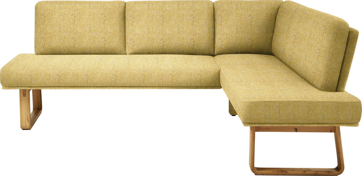 ECKBANK 240/174 cm  in Gelb, Eichefarben  - Eichefarben/Gelb, Design, Holz/Textil (240/174cm) - Dieter Knoll