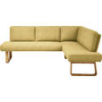 ECKBANK 265/174 cm  in Gelb, Eichefarben  - Eichefarben/Gelb, Design, Holz/Textil (265/174cm) - Dieter Knoll