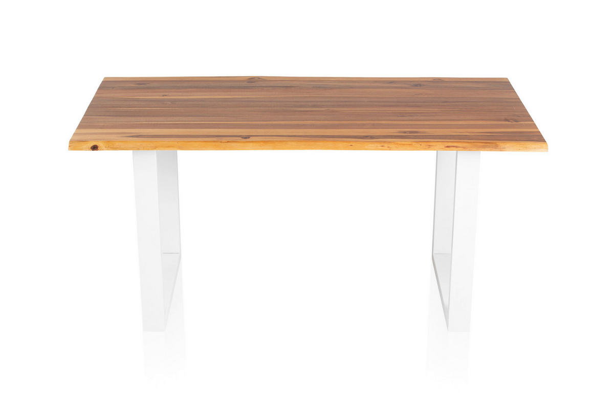 ESSTISCH in Holz 200/100/75 cm   - Weiß/Naturfarben, MODERN, Holz/Metall (200/100/75cm) - Livetastic