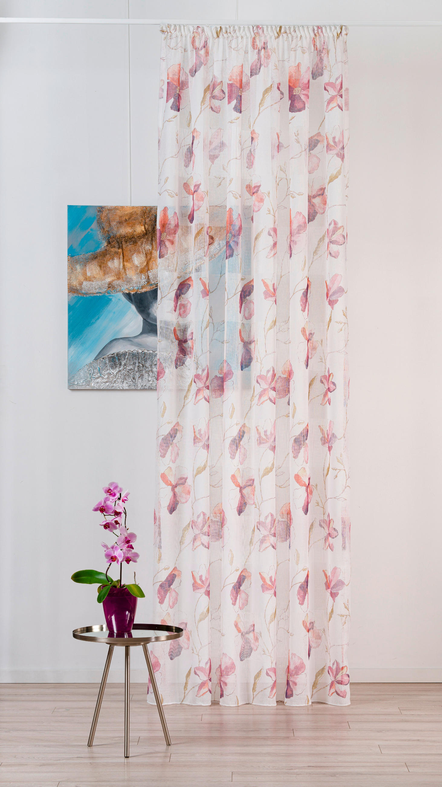 DRAPERIE CONFECțIONATĂ transparent  - lila, Basics, textil (26.5/43/5cm)