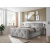 BOXSPRINGBETT 180/200 cm  in Grau  - Schwarz/Grau, Design, Holzwerkstoff/Kunststoff (180/200cm) - Boxxx