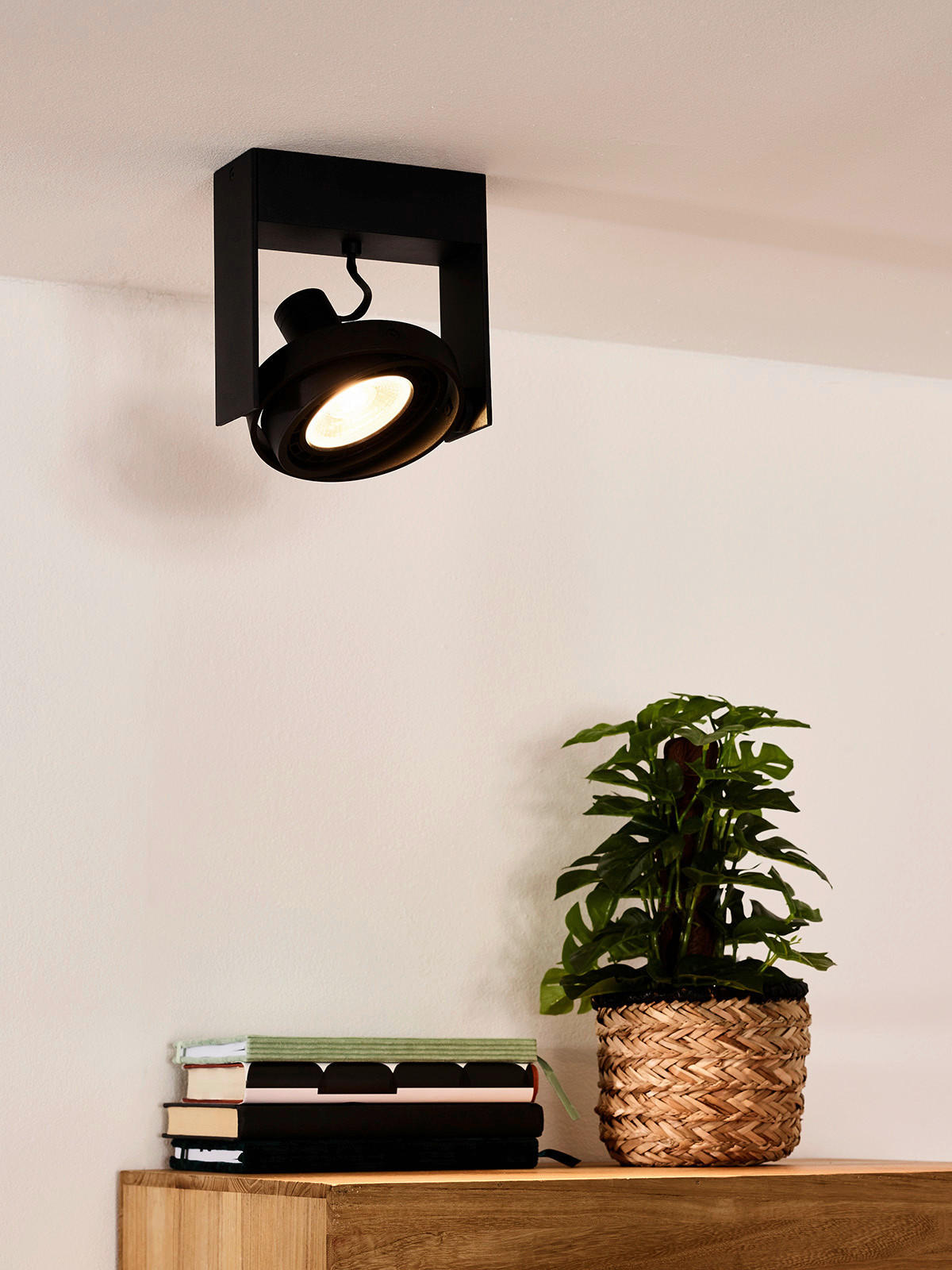 LED-DECKENLEUCHTE 16/6.5/16 cm   - Schwarz, Design (16/6.5/16cm) - Lucide