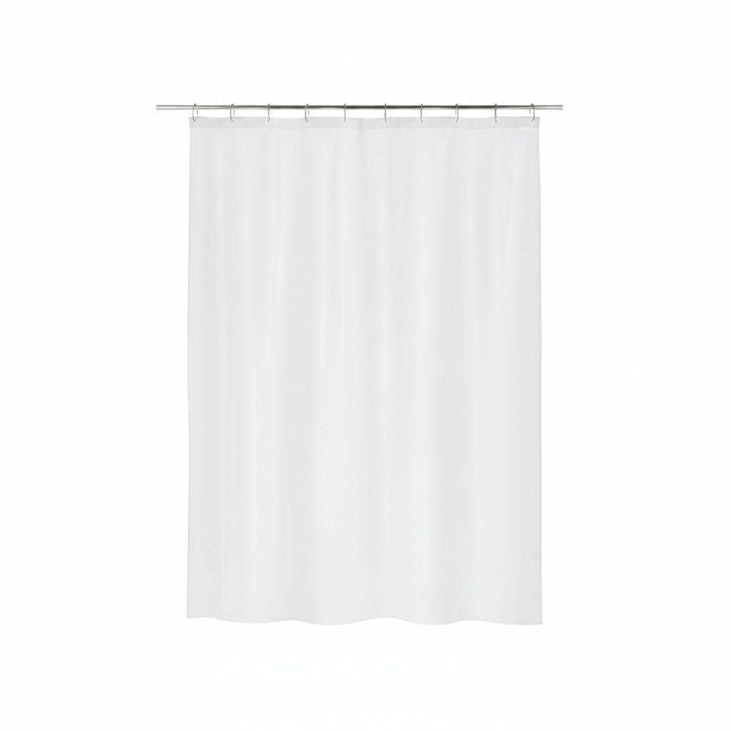DUSCHVORHANG PRIMO 240/200 cm  - Weiß, Basics, Textil (240/200cm) - Spirella