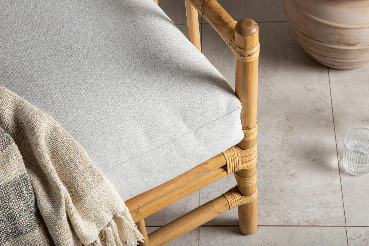LOUNGESESSEL in Holz Hellbraun  - Hellbraun, KONVENTIONELL, Holz/Textil (78/88/77cm) - Gardenson