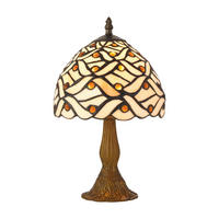 ASZTALI LÁMPA - barna/többszínű, Basics, Üveg/fém (17.5/33.5/17.5cm)