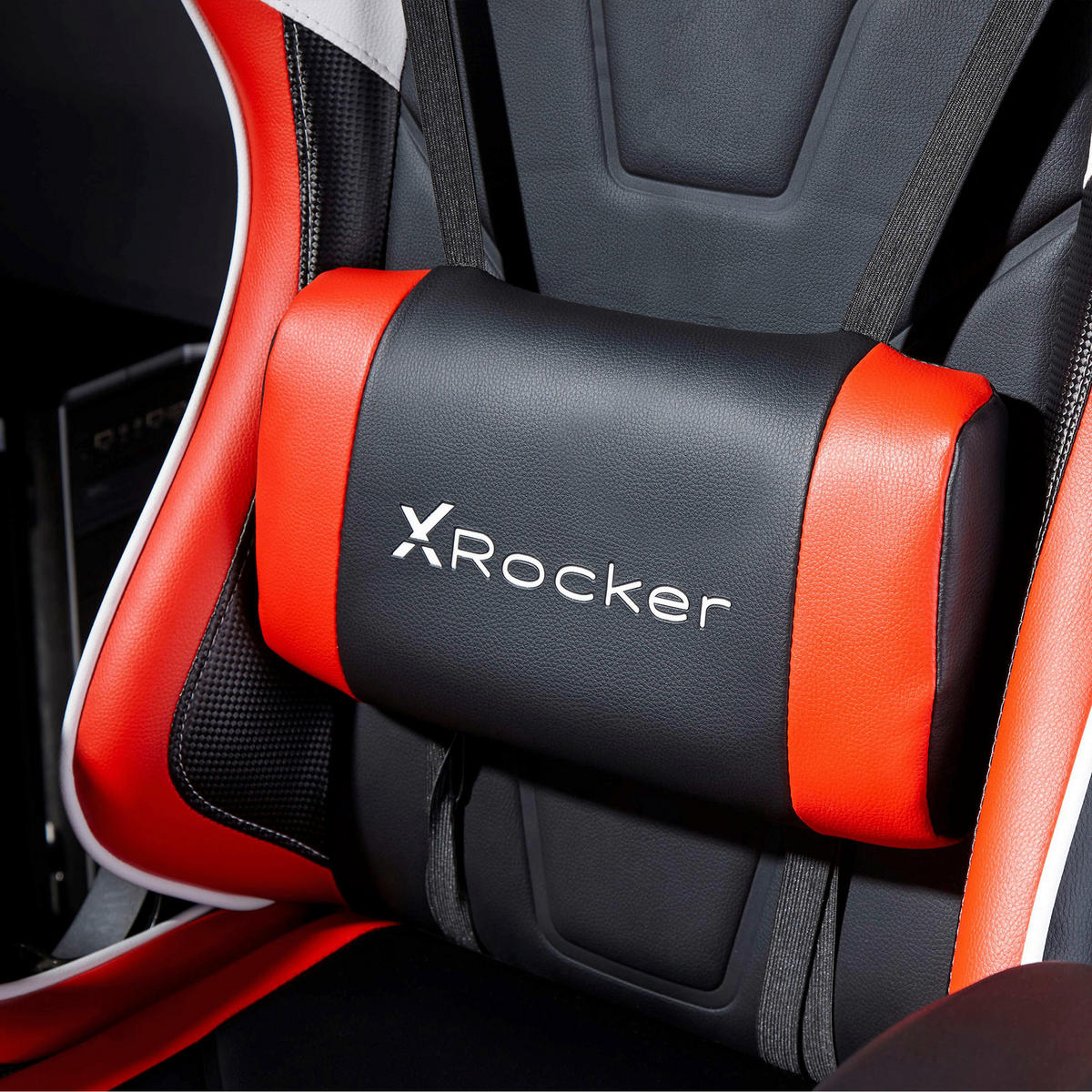 GAMINGSTUHL Rot, Schwarz Metall, Kunststoff, Textil   - Rot/Schwarz, MODERN, Kunststoff/Textil (59,9/122/66cm) - X Rocker