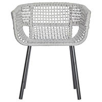 GARTENSESSEL Schwarz, Hellgrau  - Hellgrau/Schwarz, MODERN, Kunststoff/Metall (63/75/53cm) - Jan Kurtz