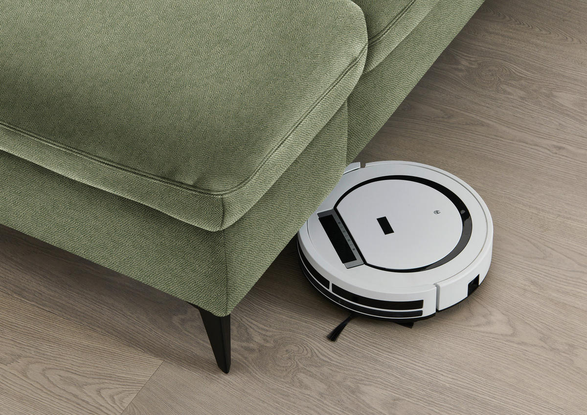 ECKSOFA  in Chenille Olivgrün  288/198 cm  - Schwarz/Olivgrün, Design, Textil/Metall (288/198cm) - Beldomo Style