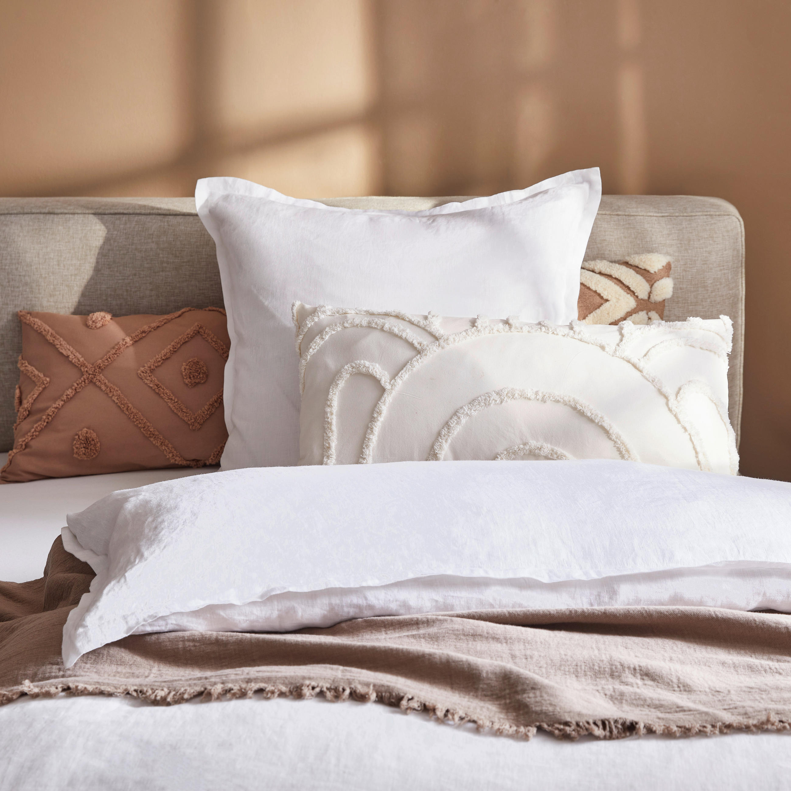 KISSENHÜLLEN-SET 40/80 cm - Creme, Trend, Textil (40/80cm) - Ambiente